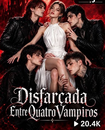 Capa da minissérie Disfarçada Entre Quatro Vampiros -